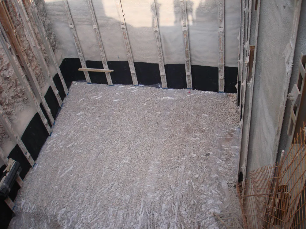 Excavation complete — foundation soil improvement